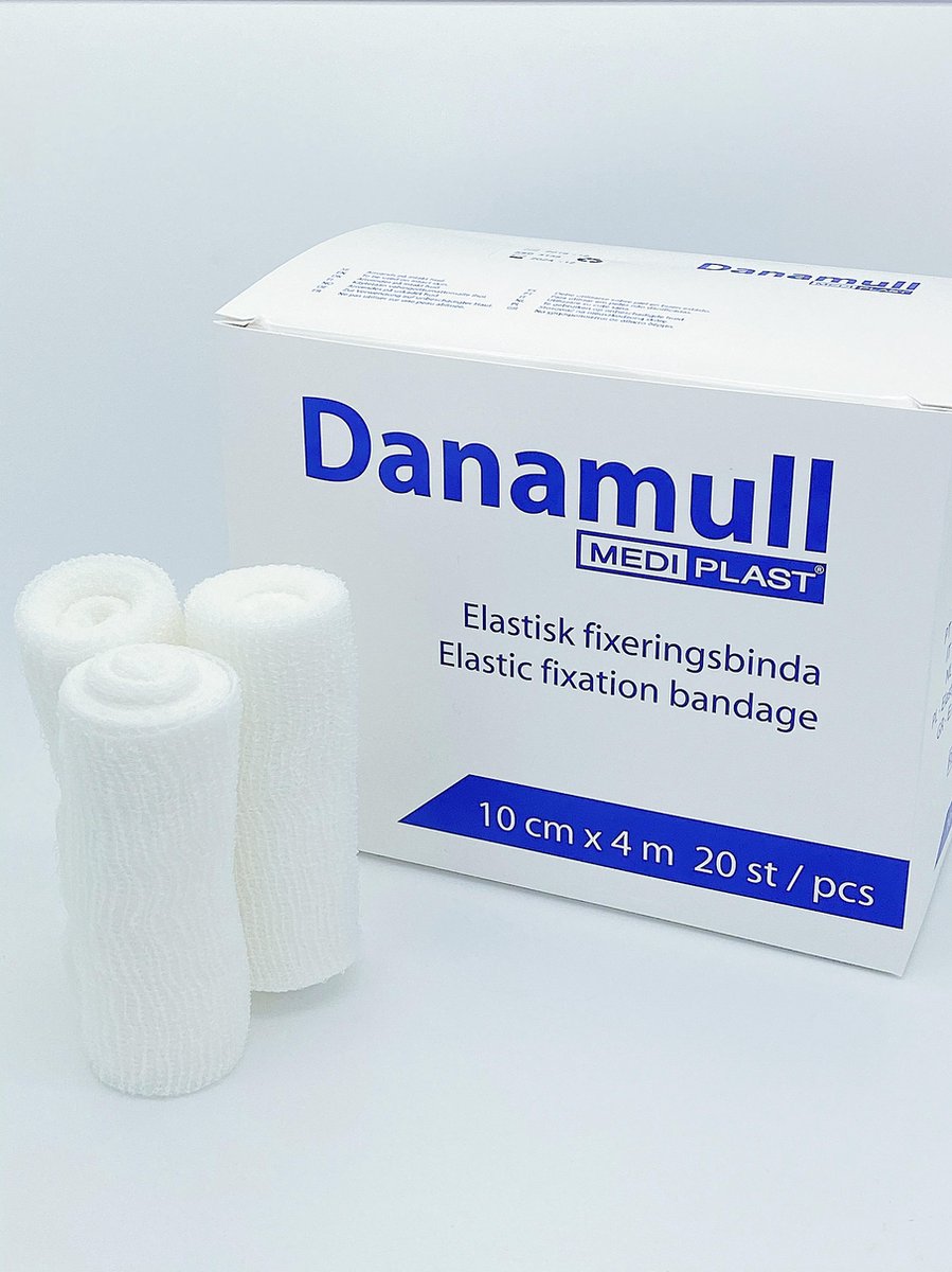 Danamull Elastisch Gaasverband 10cm x 4m - Doos 20 stuks