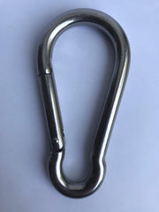 1 stuks RVS 316 karabijnhaak / carabiner 12x140 mm.