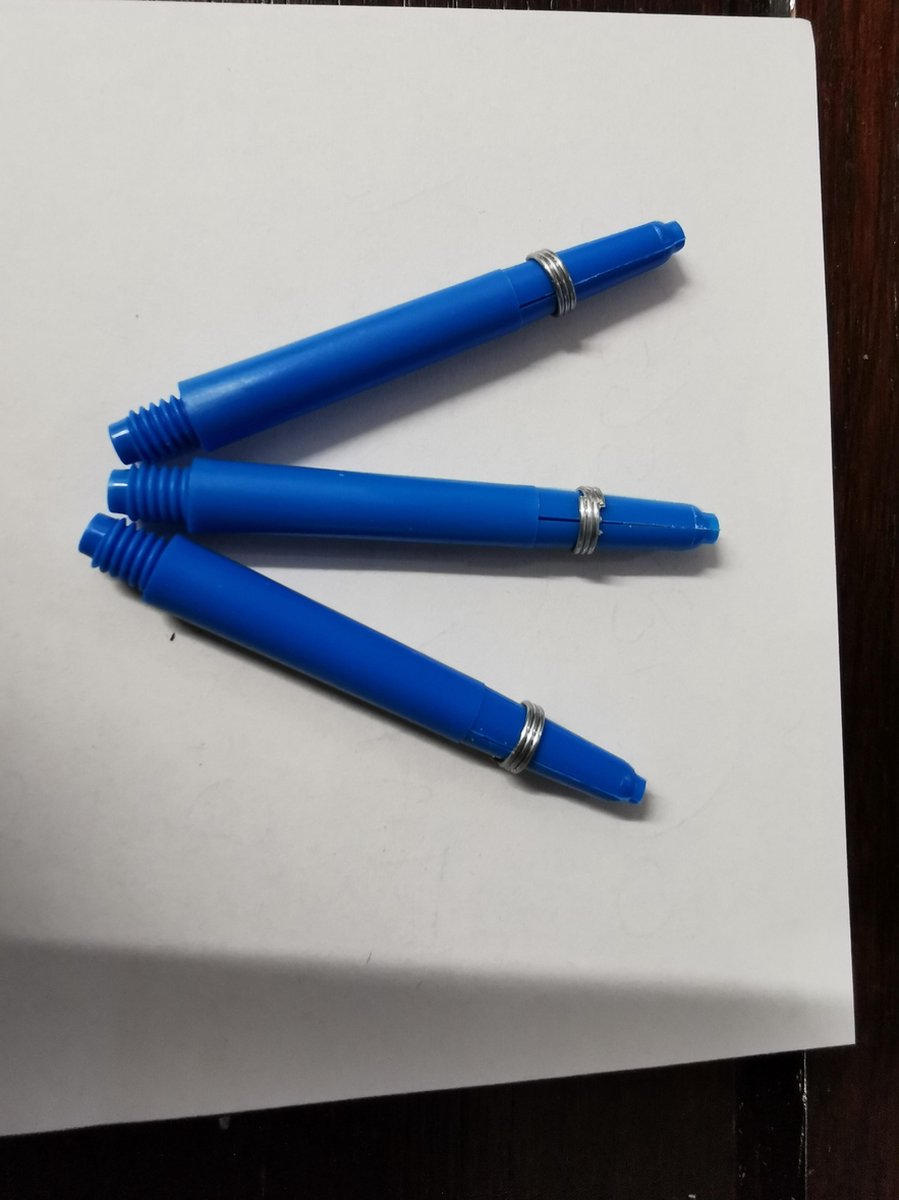 nylon shafts extra short blauw 5 sets