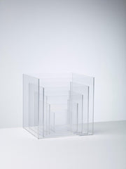 Set van 5 plexi kubussen 25cm/20cm/15cm/12