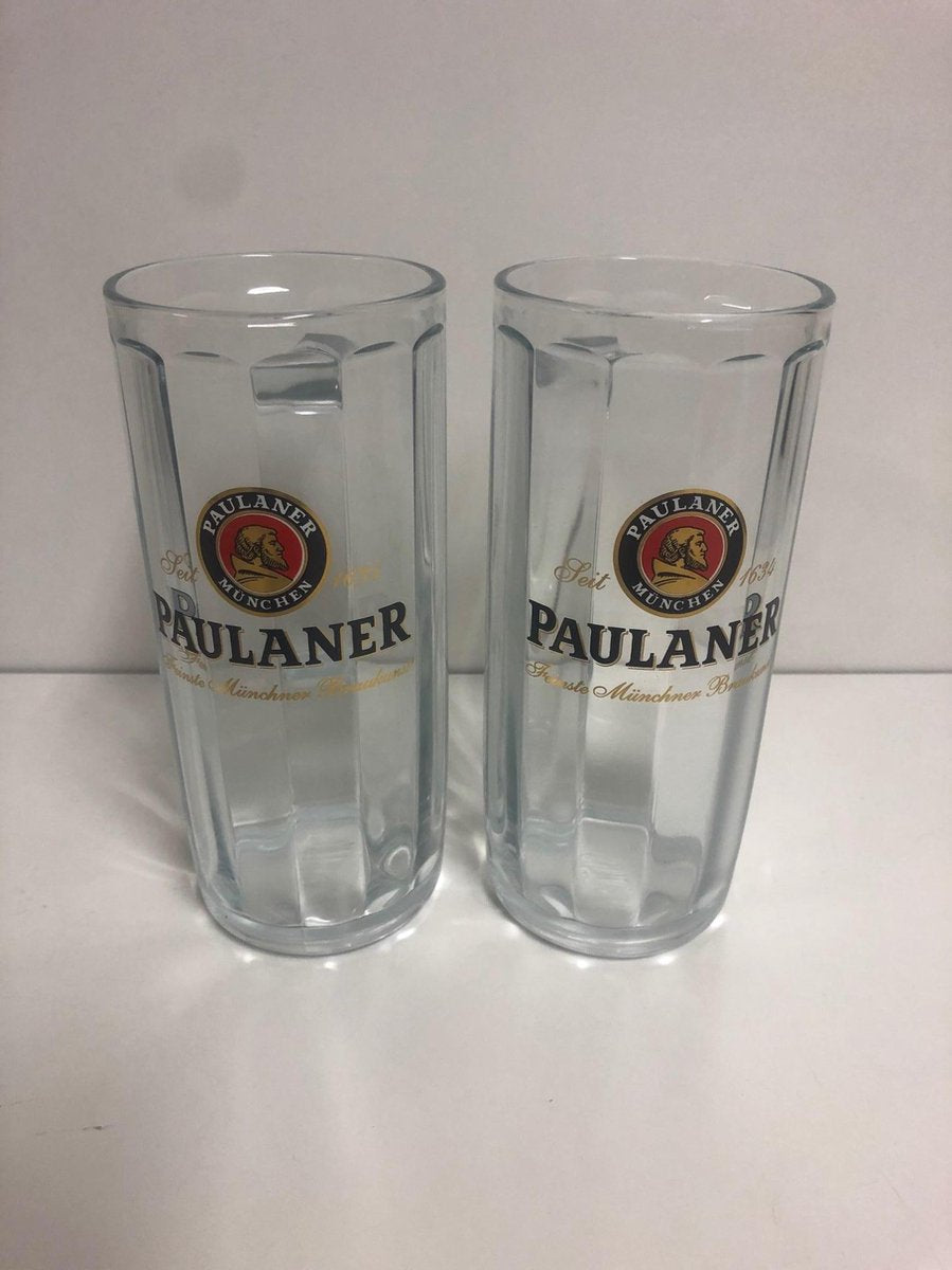 Paulaner bierpul set 2x50cl bierpullen bier pul pullen salvator weissbier witbier