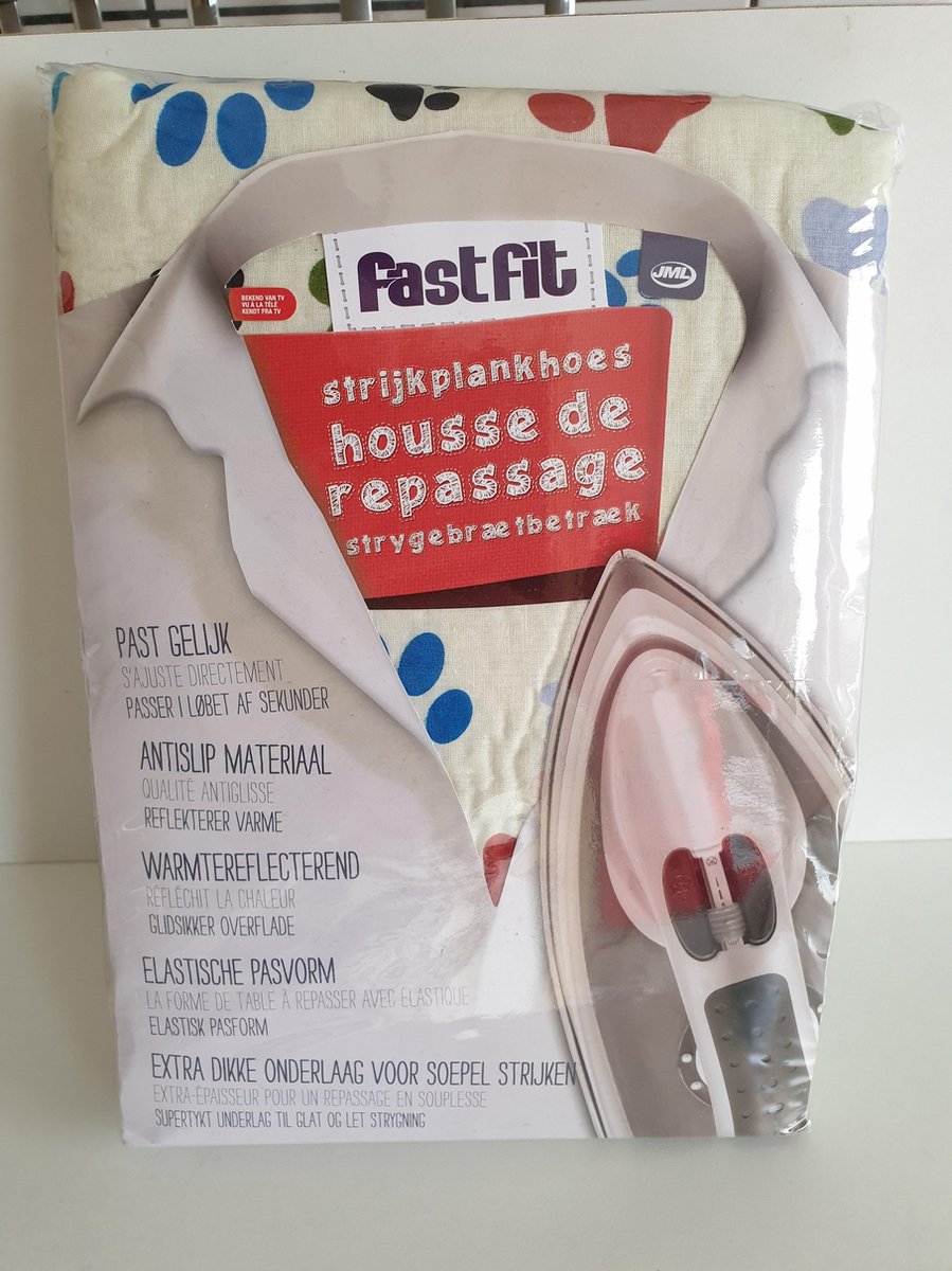 JML Fast Fit strijkplankhoes Paws