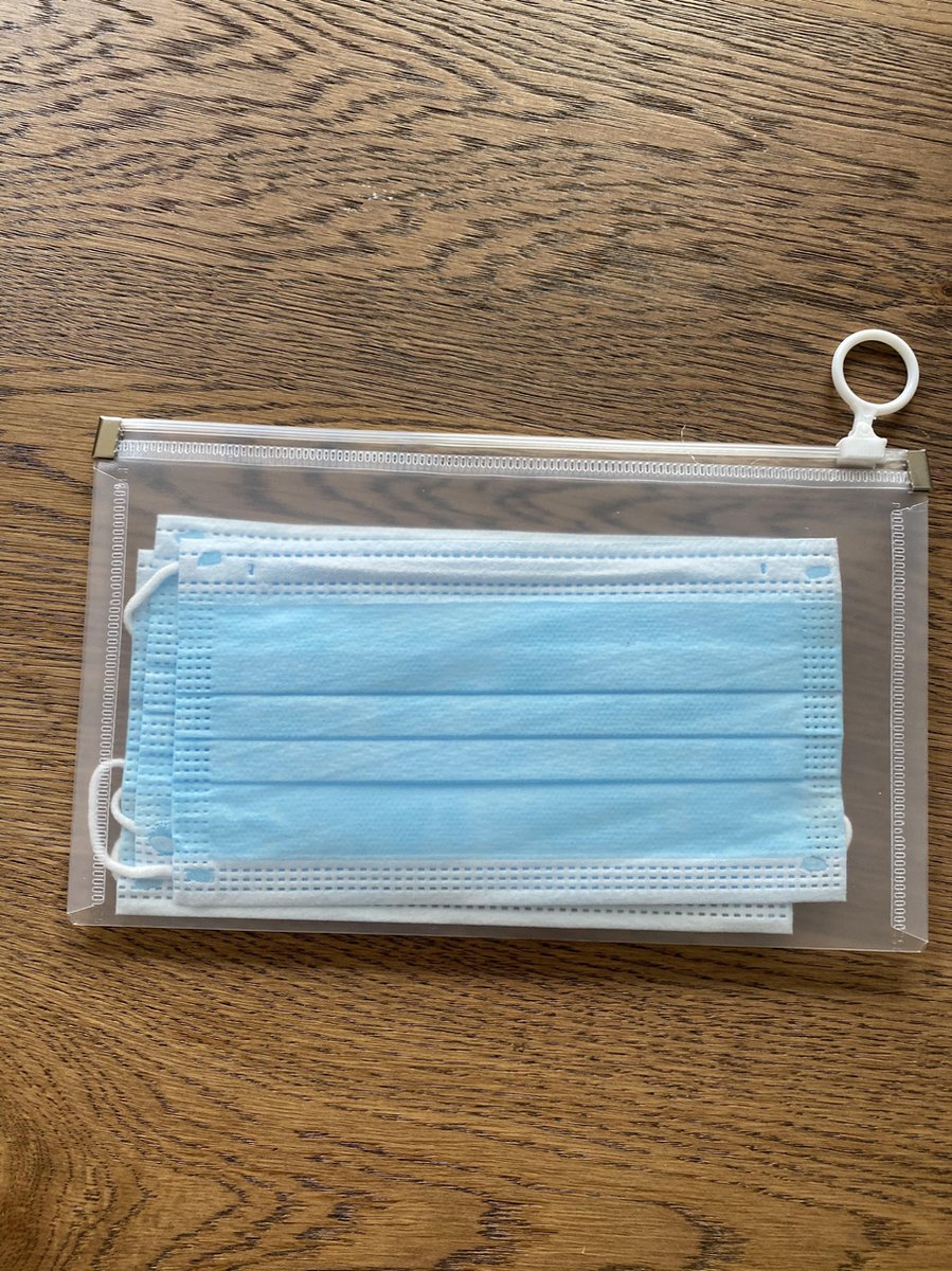 C2H - Opberger Mondkapjes Tasje - Plastic - Transparant