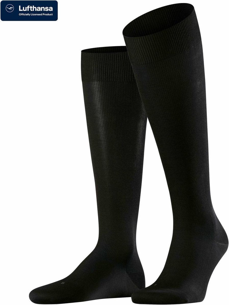 FALKE Energizing Cotton Heren Steunkniekous 15660 - Zwart 3000 black Heren - 41-42
