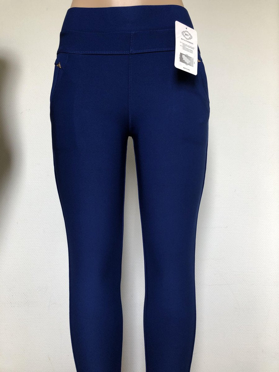 Comfortbroek/Legging - Damesbroek - Hoge taille – Cobalt - Stretch – 6XL/7XL