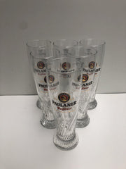 Paulaner Weissbier Weiss Weizen Glas Bierglazen Bierglas bokaal doos 6x30cl (kleine variant van de 50cl bokaal!)