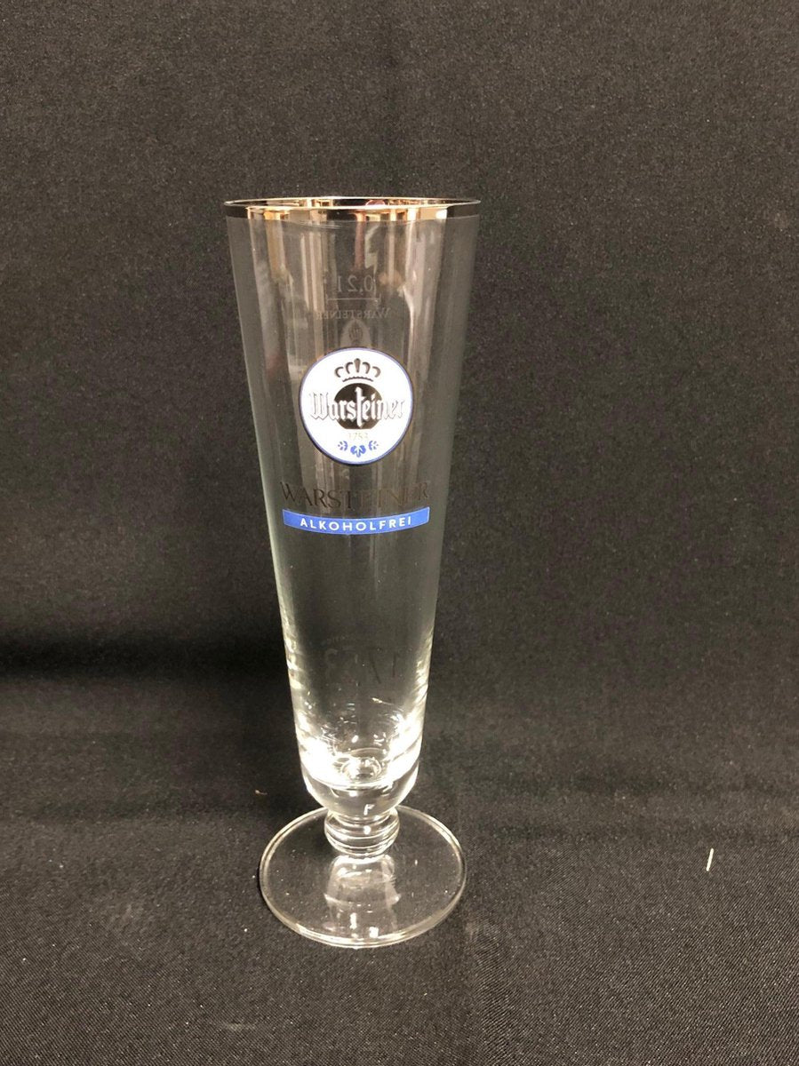 Warsteiner alcoholfrei bierglas bierglazen tulpglas op voet doos 6 x 25cl bier glas glazen alcoholvrij