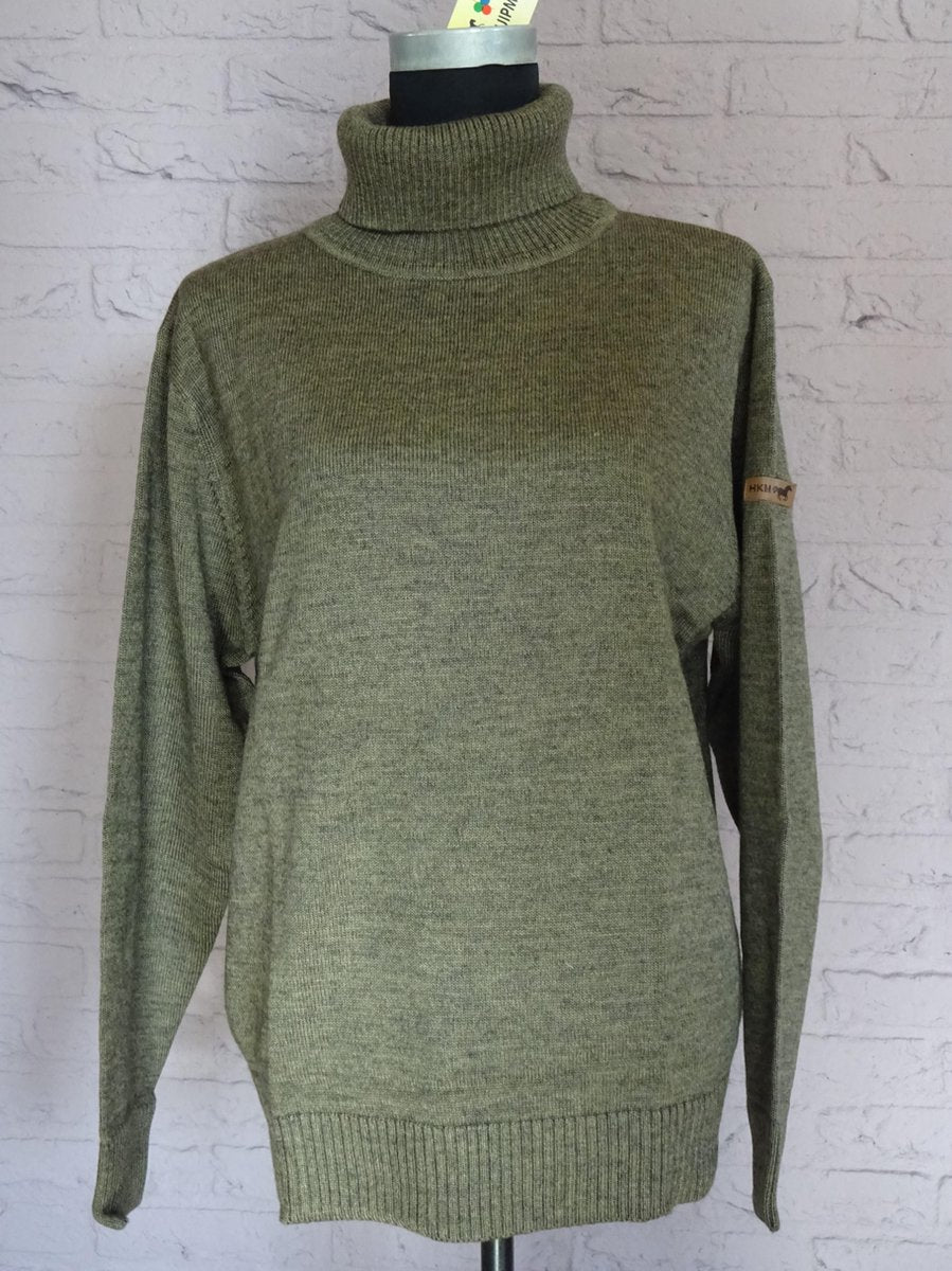 HKM Pullover [ Pully ] met rolkraag  Olijf