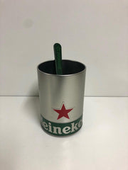Heineken bierafschuimer + afschuimerbakje bier afschuimer + rvs barbakje