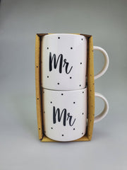 Mokken set - Mr en Mr- Wit/Zwart - LGBTQ friendly - Mok