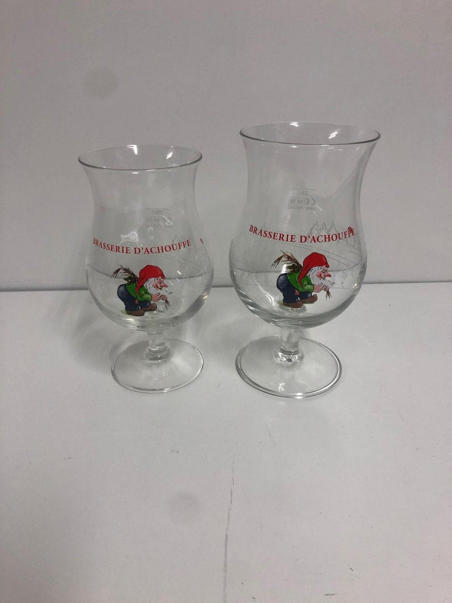 La Chouffe bierglas set 2 stuks 25 & 33cl bierglazen