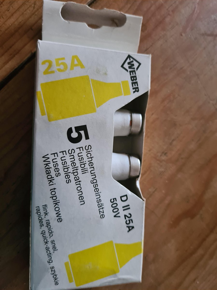 Weber zekeringen 25amp 5stuks