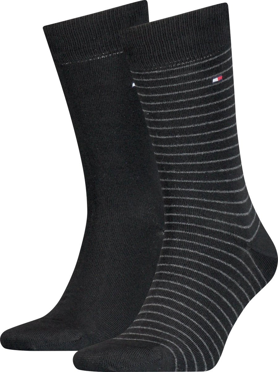 Tommy Hilfiger MEN SMALL STRIPE SOCK 2P Mannen Sokken Maat 47-49