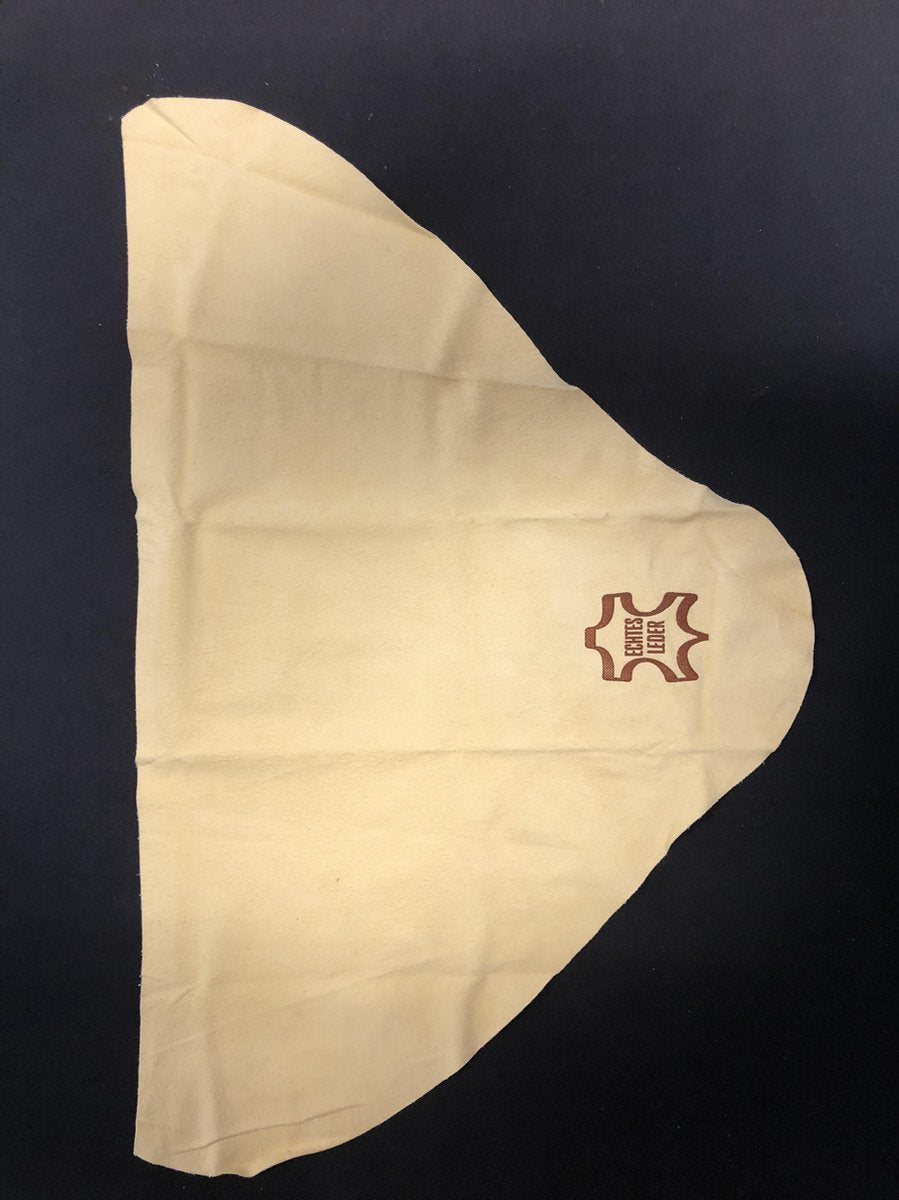 Zeemvel Natuurzeem van echt leder 30 x 45 cm ergonomische driehoekvorm