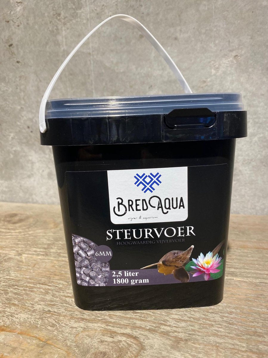 Steurvoer 5000 ml / 500 cl / 5 l /  6mm - Vissenvoer - Vissen - Voer - Vijver - Vijvervoer - Vijvervissen - Koi - Steur - Korrels - Groei - Aquarium