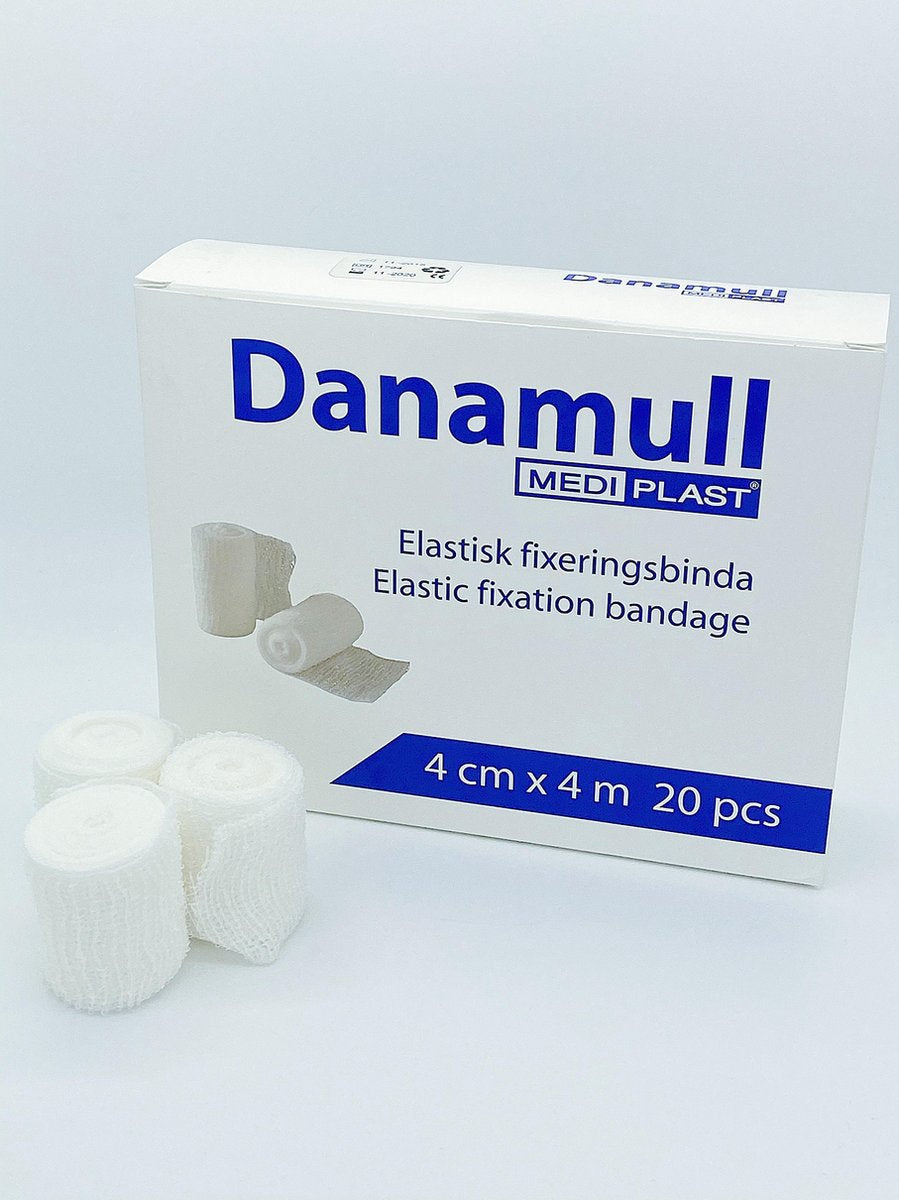 Danamull Elastisch Gaasverband 4cm x 4m - Doos 20 stuks
