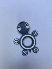 Bijtspeelgoed schildpad dim grey | bijtring baby | bijtring baby siliconen | schildpad  | dimgrey | bijtring voor doorkomende tandjes | BPA vrij | bijtspeeltje