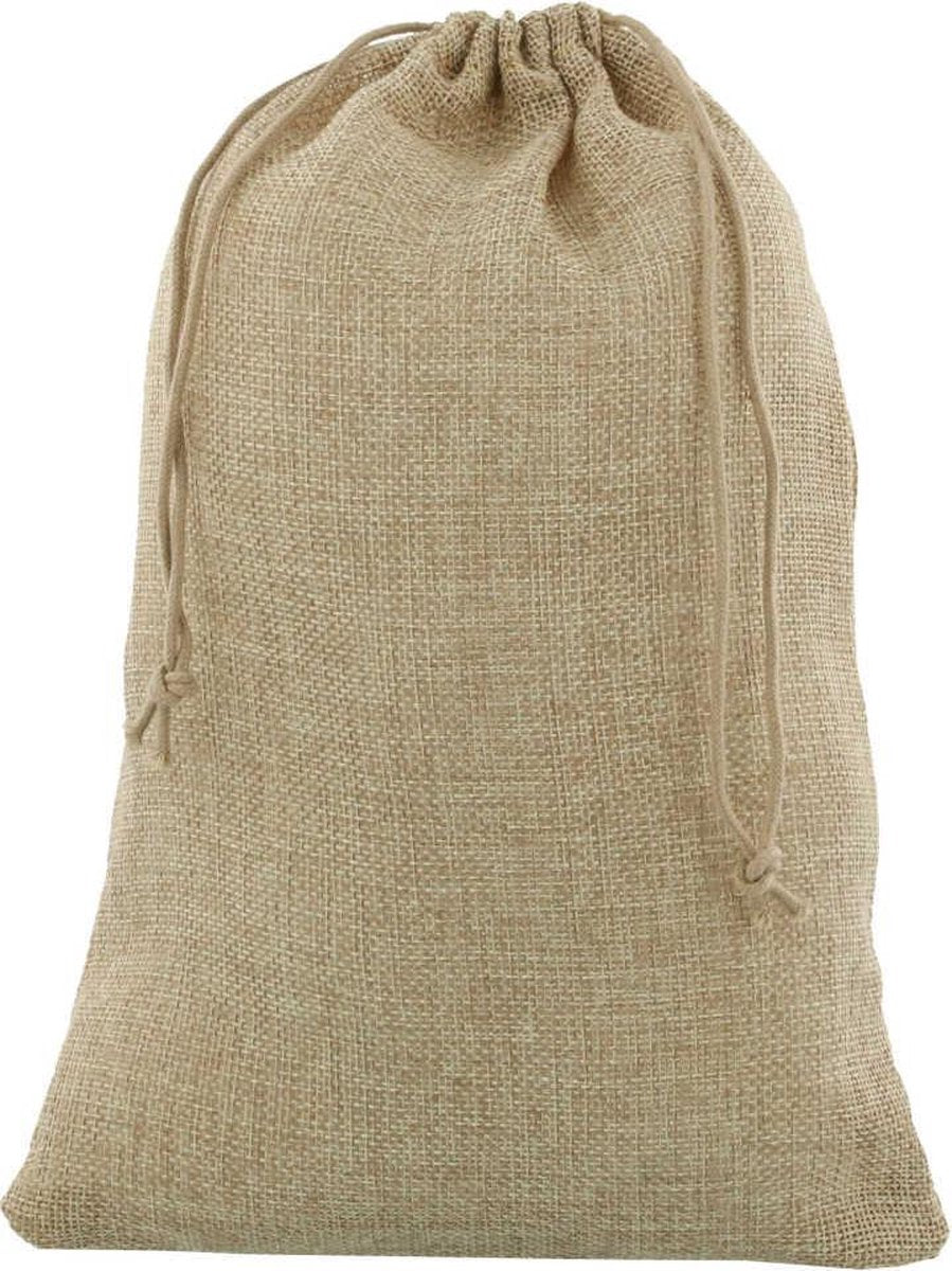 Shingyo Jute zakjes (PE) diversen maten - Product Maat: 26x35cm / Product Hoeveelheid: 50 st. / Product Kleur: Naturel