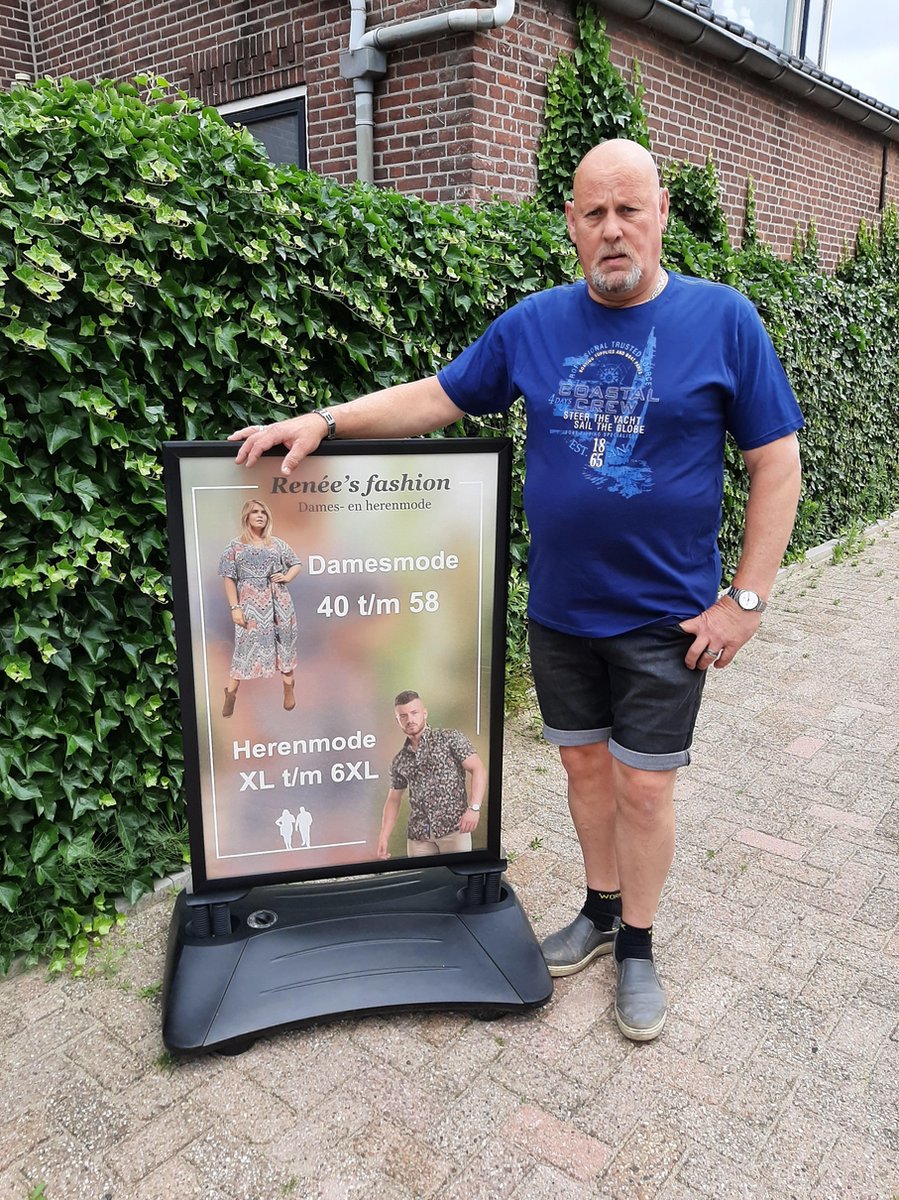 GCM T-Shirt Blauw met opdruk 100% Katoen maat XXL