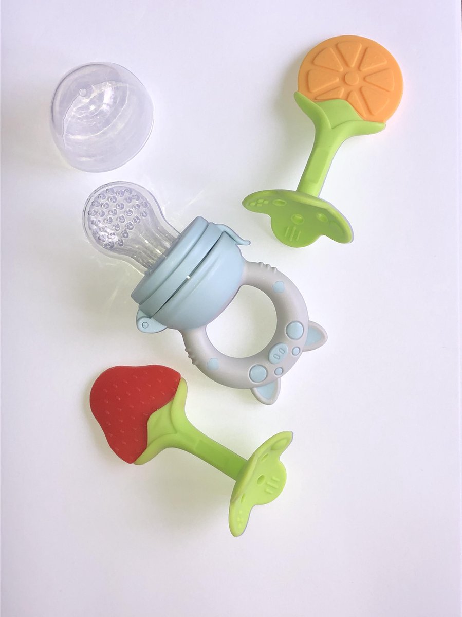 Fruit speen (Blue) met 2 bijtringen