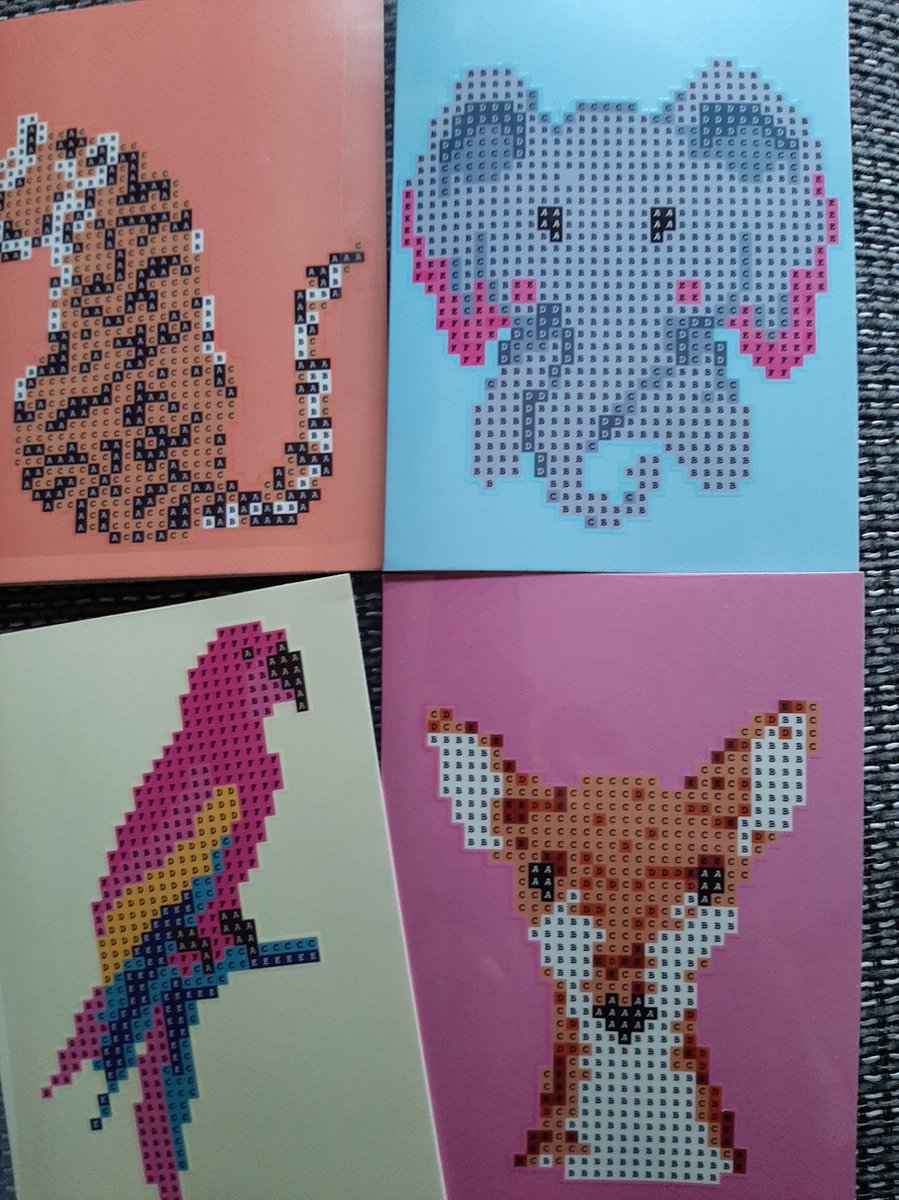 Diamond painting- kaarten - dieren