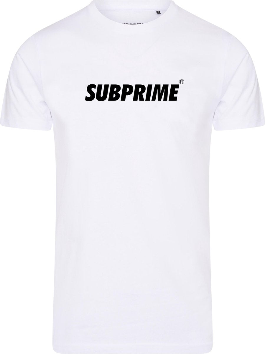 Subprime - Heren Tee SS Shirt Basic White - Wit - Maat M