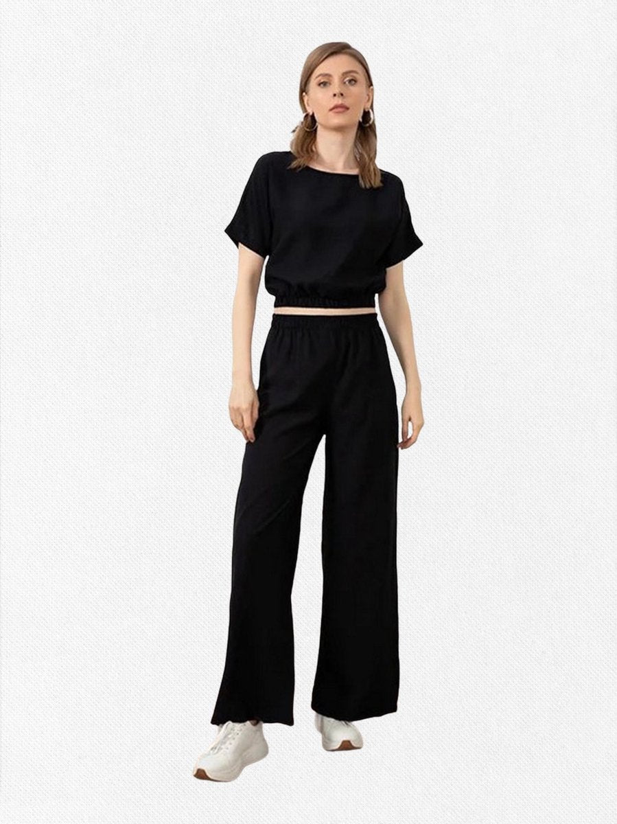 La Pèra Vrijetijdspak zwart Vrouwen tweedelige loungewear set Dames - Maat 36