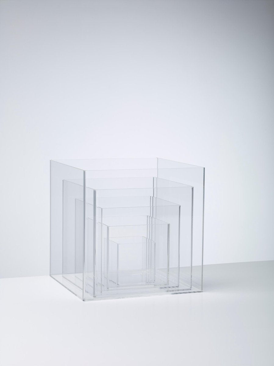 Set van 6 plexi kubussen 30cm/25cm/20cm/15cm/12