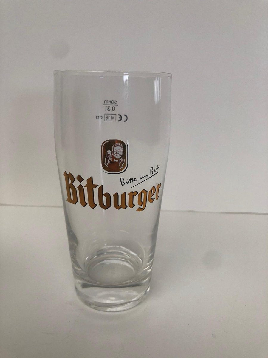 bitburger 6x 30cl bierglas willy becher beker glas bierglazen "bitte ein bit"