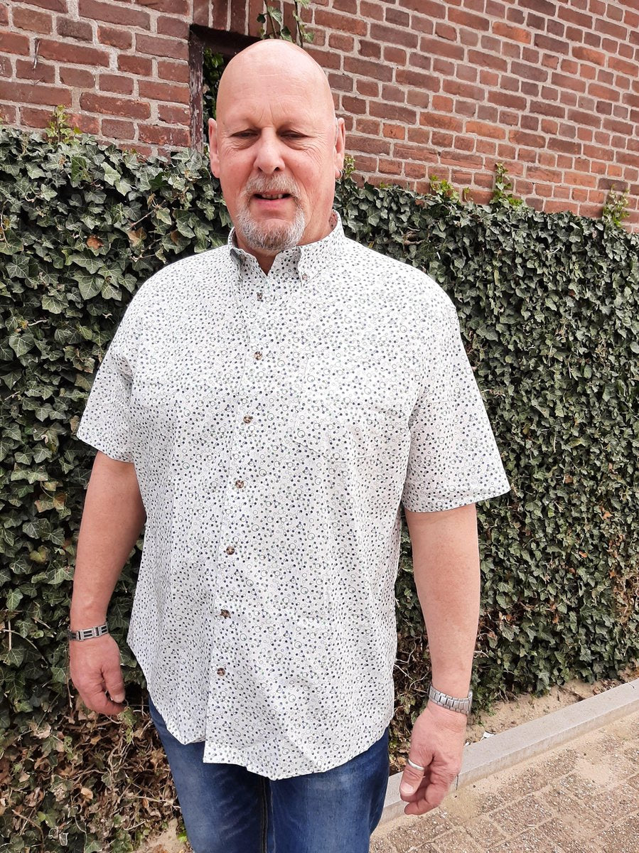 GCM Henderson Overhemd Wit Korte mouw Maat 2XL BIG MEN SIZE