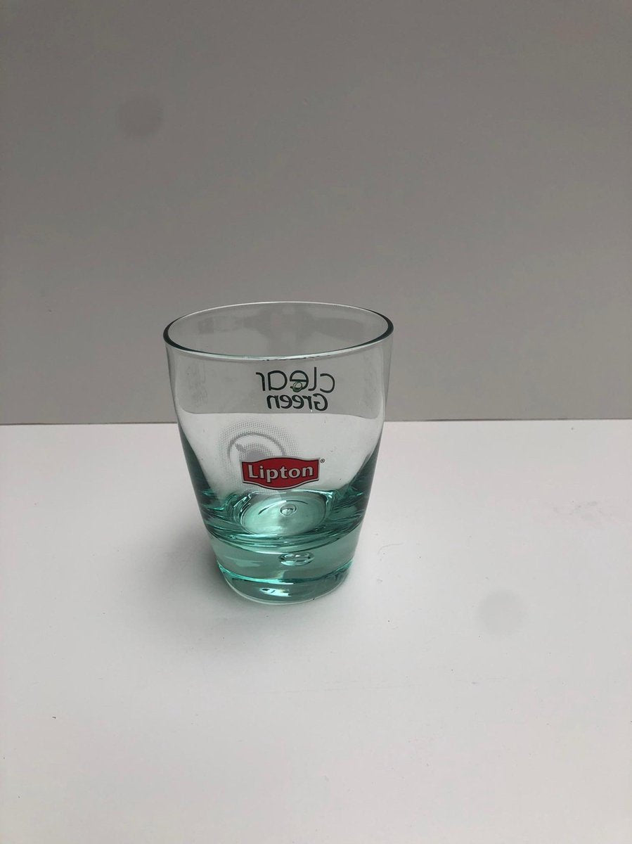 6x 37cl lipton ice clear green liptonice tea glas glazen groen