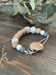 Speenkoord babyblauw - Speen - Koord - Baby - Jongen - Kraamkado - Babyparty - Babyshower - Genderrevealparty