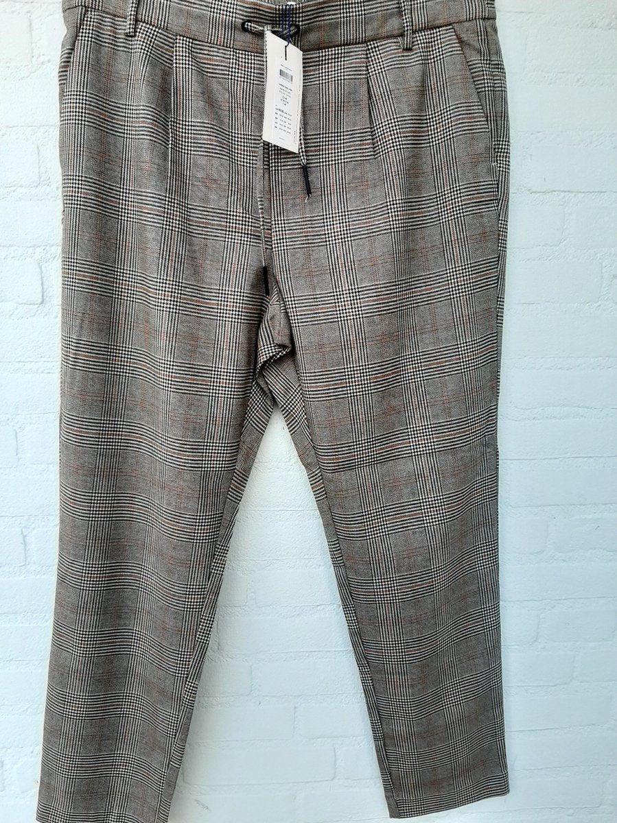 Only Carmakoma Carming Broek Bruin Geruit Maat 52