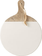 J-Line Plank Rond Mango Hout Whitewash