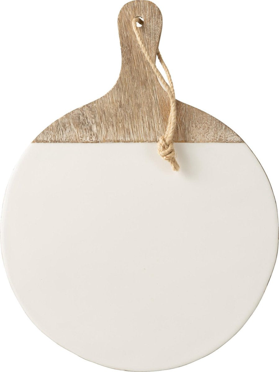 J-Line Plank Rond Mango Hout Whitewash