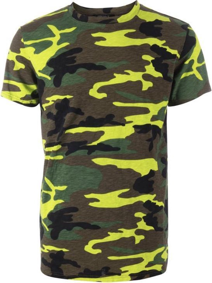 Air Force Shirt Camou Neon Groen maat S