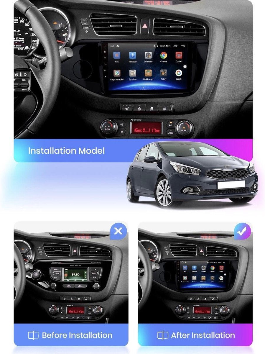 Kia Ceed 2012-2018 Android 10 navigatie en multimediasysteem autoradio 1+16GB