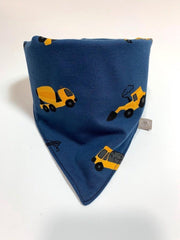 tinymoon Jongens Sjaal – slab/bandana – Tiny Builders – Blauw – Maat 0 tot 1