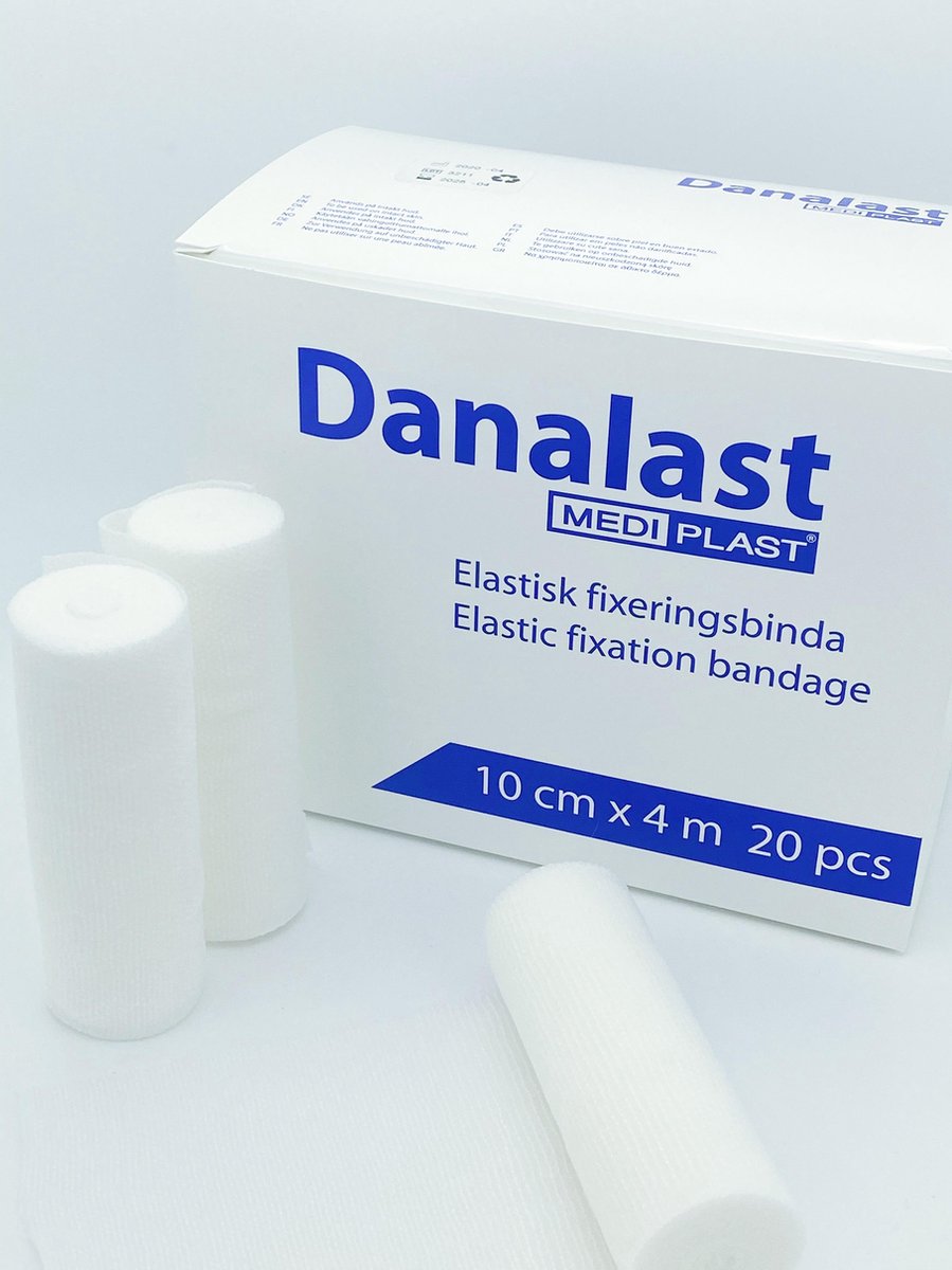 Danalast Elastisch Fixatiewindsel 8cm x 4m - Doos 20 Stuks