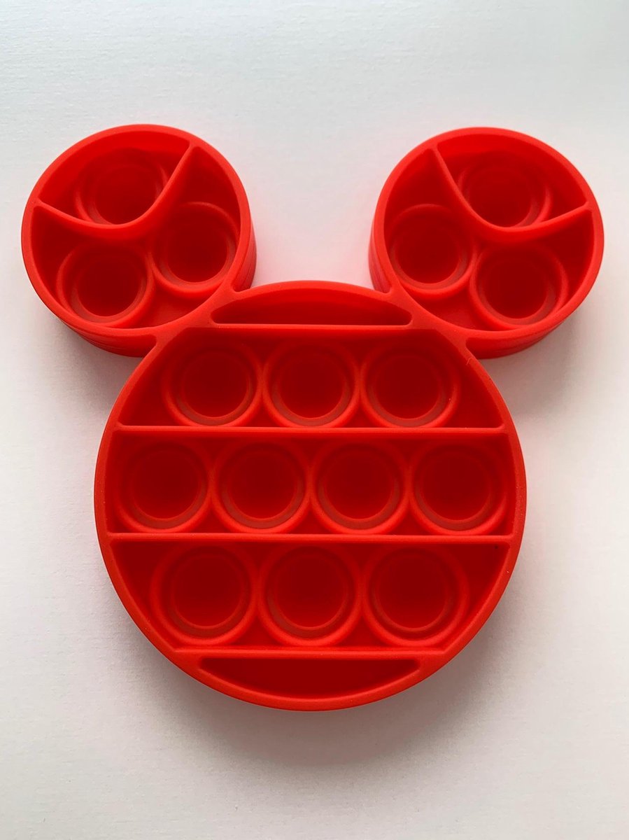 Pop Bubble - Pop it - fidget toy - Rood - Mickey mouse vorm - Speeltje - Nieuwe pop it - Tiktok