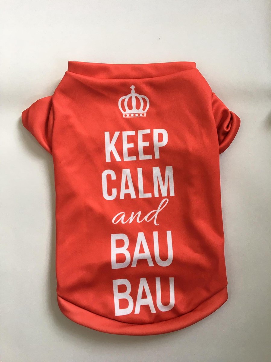 Baubau - Hondenkleding - T-shirt - Keep calm- XXXS 24cm