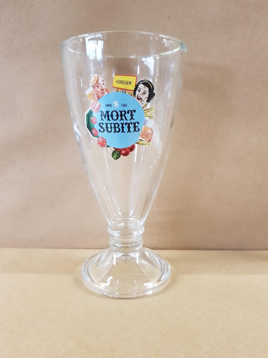 Bierglas Mort Subite 25 cl Voetglas 1 glas