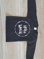 Babyshirt met opdruk "Hello world"