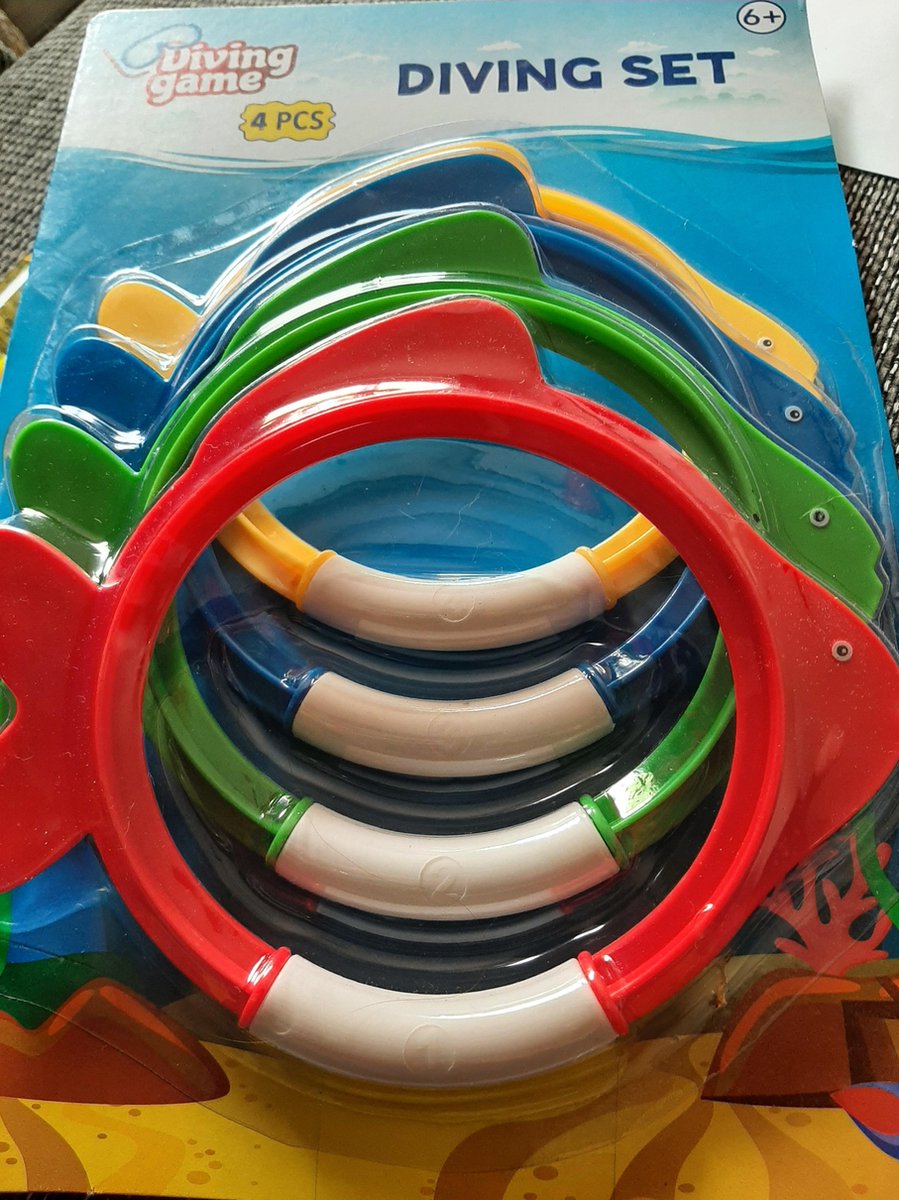 Duikset 4 ringen in visvorm - zwembad