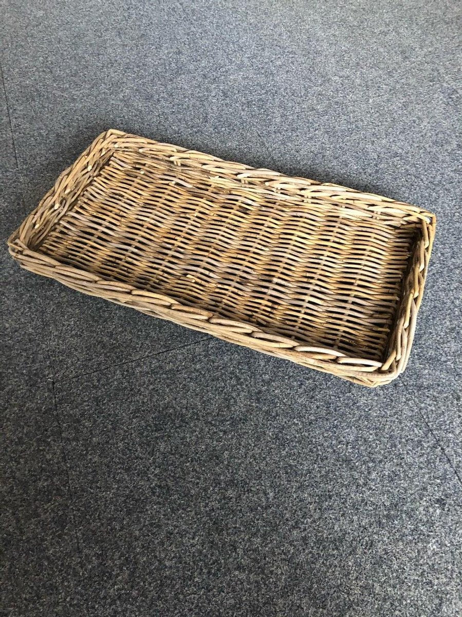 Dienblad in Grijs rotan