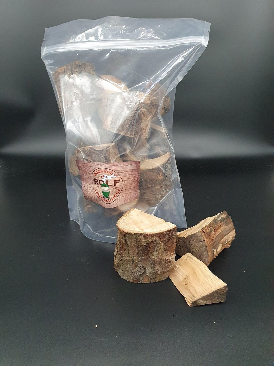 Rookhout pakket 5 met olijf / rodewijnvat /  noten / kersen / appelchunks