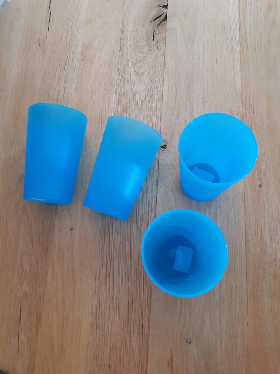 MEPAL - KUNSTSTOF DRINKBEKER - 300 ML - BLAUW - SET VAN 4 BEKERS