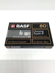 Basf 60 Chrome Super II Cassettebandje (1988)- Uiterst geschikt voor alle opnamedoeleinden / Sealed Blanco Cassettebandje / Cassettedeck / Walkman.