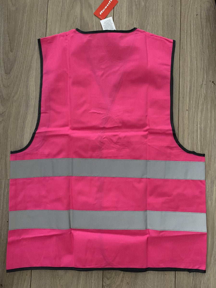 veiligheidshesje fluor rose pink maat XS