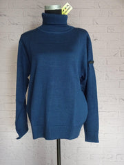 HKM Pullover met rolkraag [ Pully ] Blauw maat S getailleerd Nr. 960
